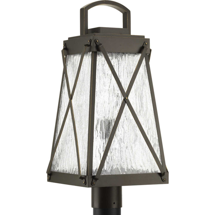 Creighton One Light Post Lantern in Antique Bronze - available from The Lighting Shoppe, trusted by Canadian homeowners