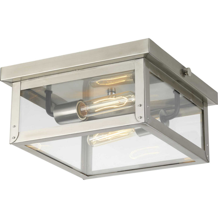 Progress Canada - P550007-135 - Two Light Flush Mount - Union Square - Stainless Steel