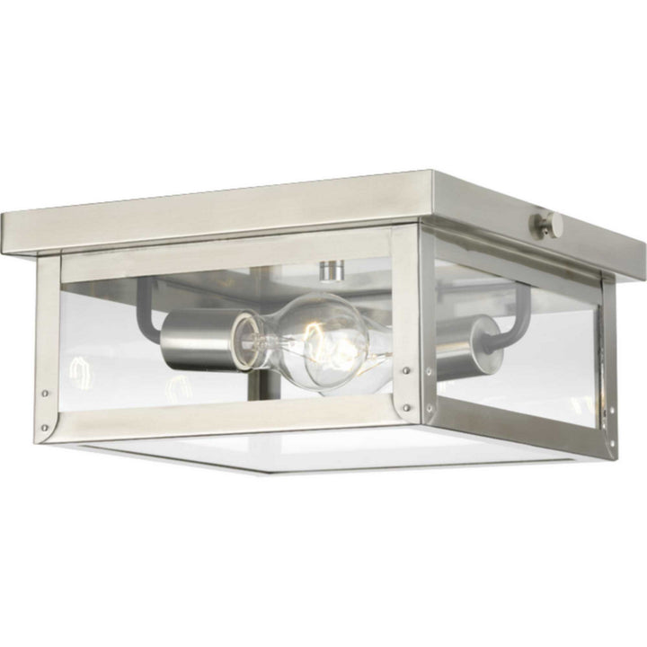 Progress Canada - P550007-135 - Two Light Flush Mount - Union Square - Stainless Steel