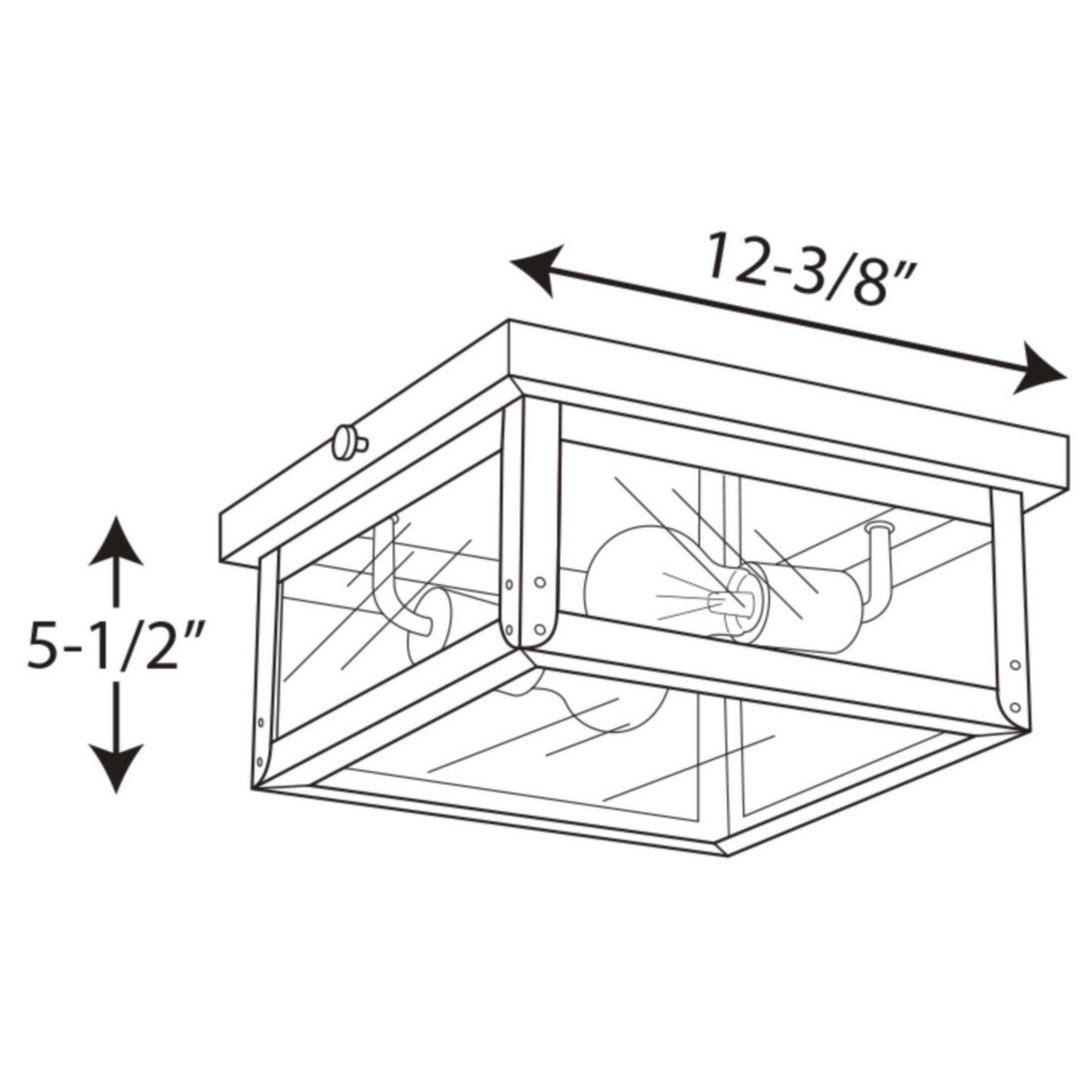 Progress Canada - P550007-135 - Two Light Flush Mount - Union Square - Stainless Steel