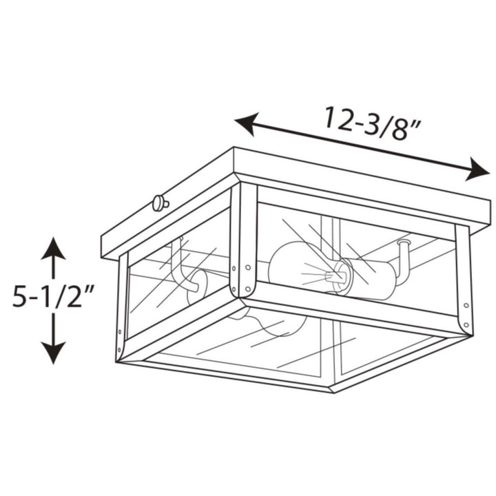 Progress Canada - P550007-135 - Two Light Flush Mount - Union Square - Stainless Steel
