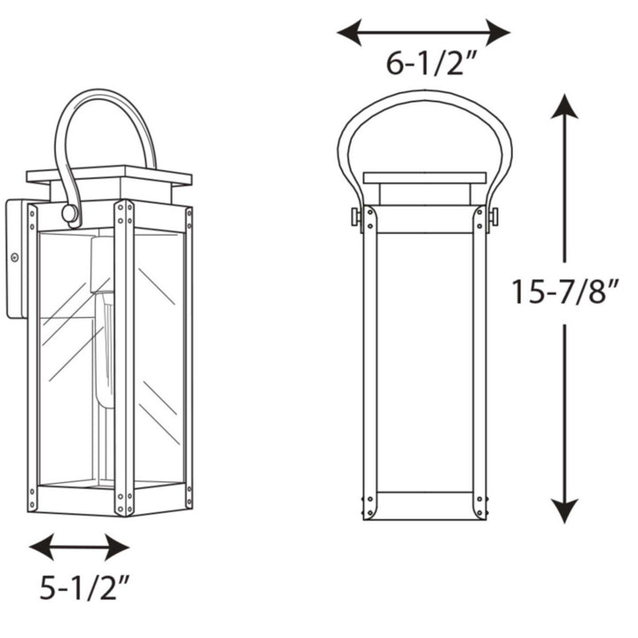 Progress Canada - P560004-135 - One Light Wall Lantern - Union Square - Stainless Steel