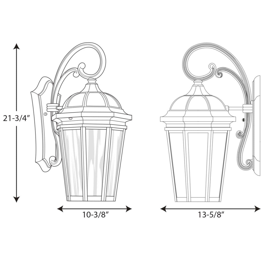 Progress Canada - P560016-031 - Three Light Large Wall Lantern - Verdae - Black