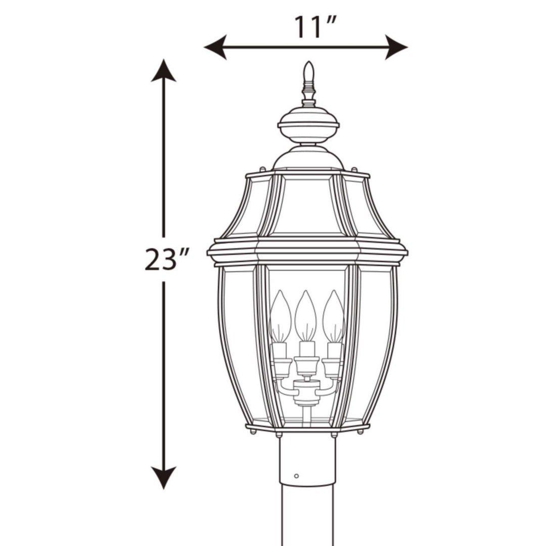 Progress Canada - P6433-31 - Three Light Post Lantern - New Haven - Black