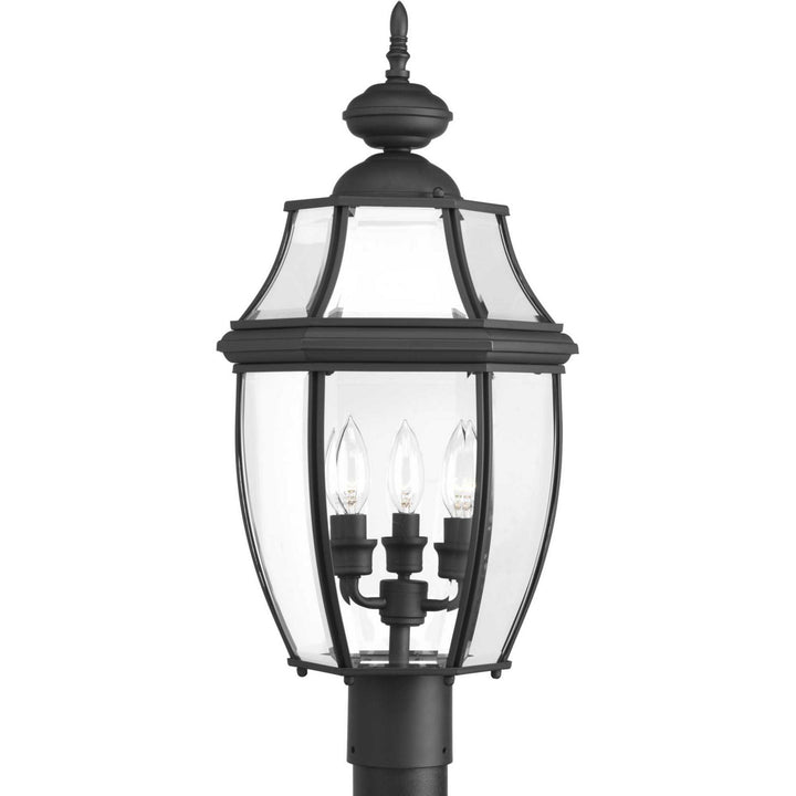 New Haven Three Light Post Lantern in Black - available from The Lighting Shoppe, trusted by Canadian homeowners