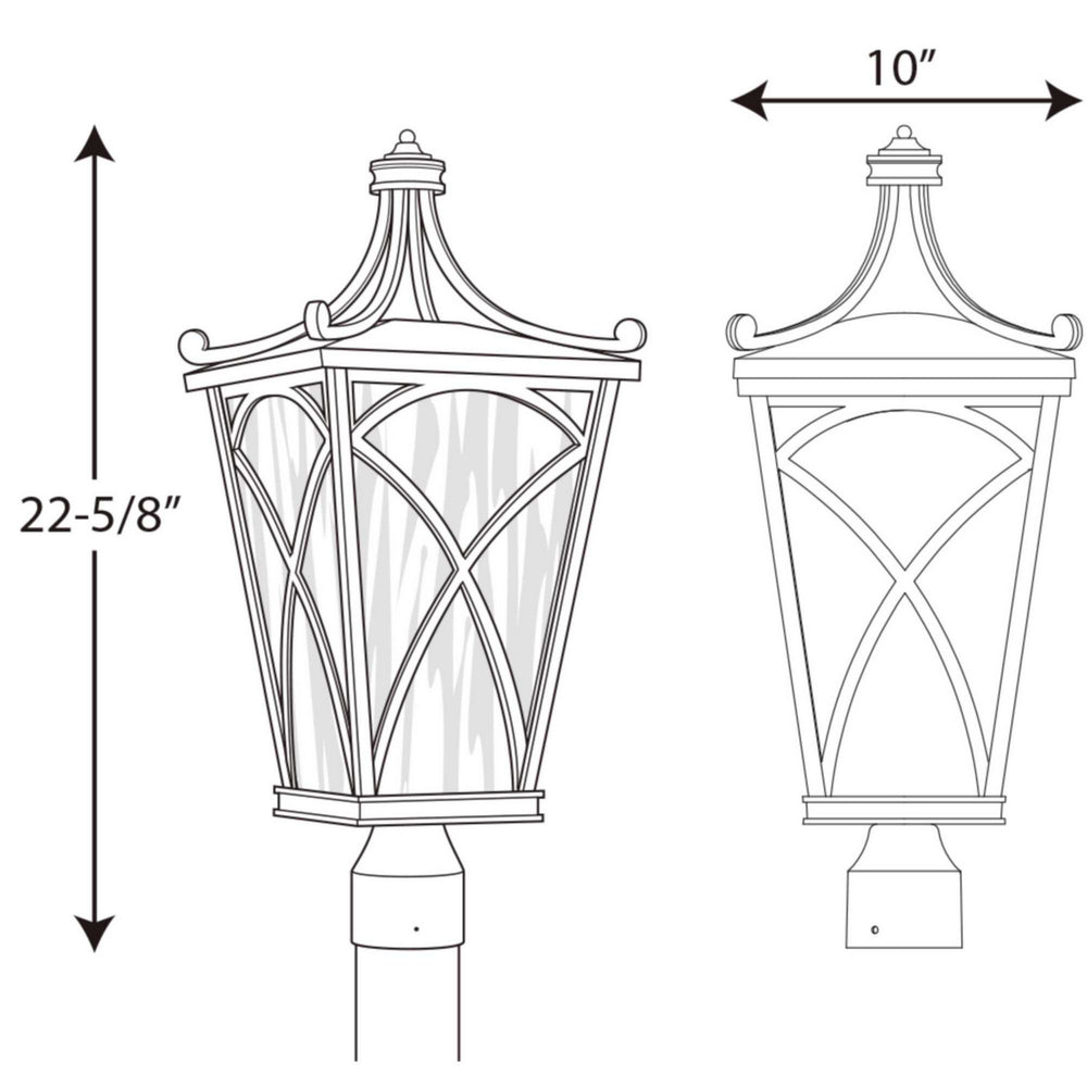 Progress Canada - P6442-108 - Three Light Post Lantern - Cadence - Oil Rubbed Bronze