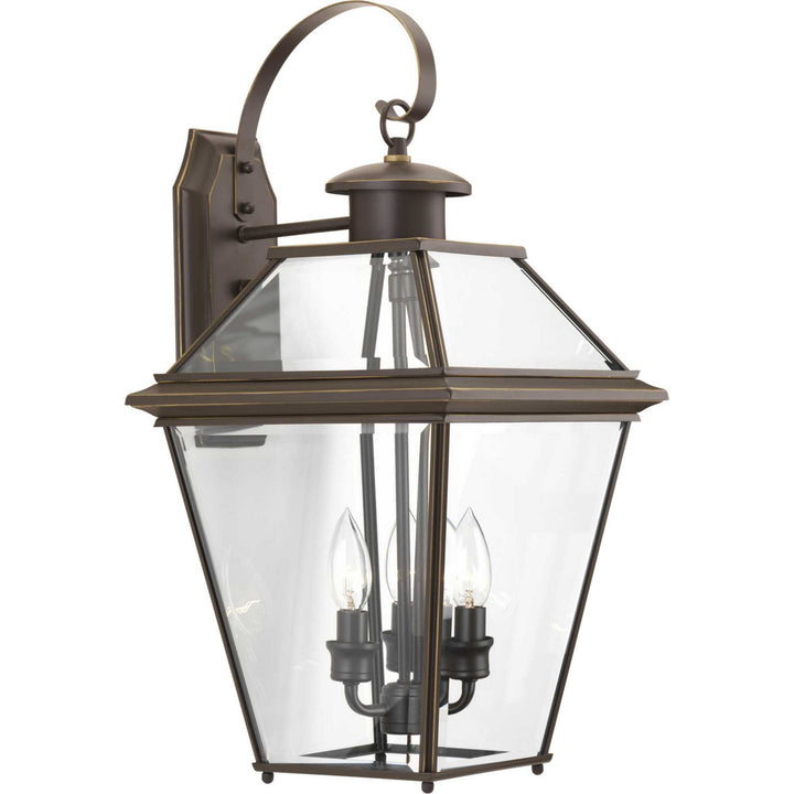 Burlington Three Light Wall Lantern in Antique Bronze - available from The Lighting Shoppe, trusted by Canadian homeowners