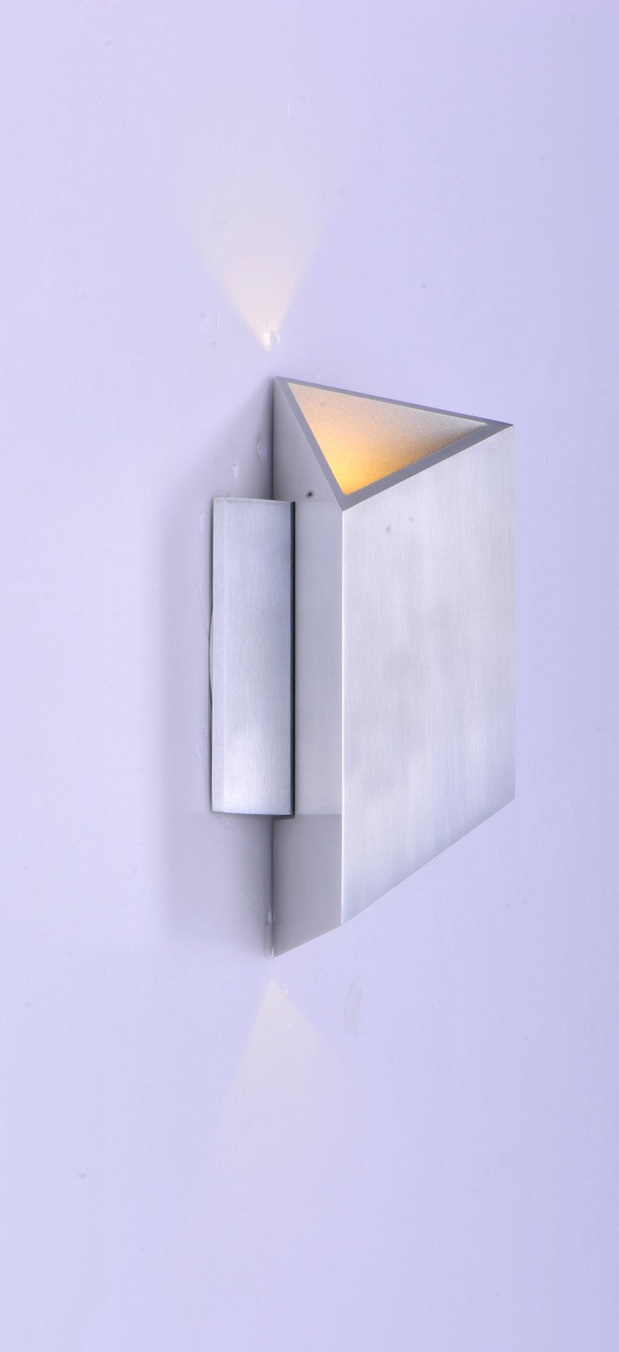 ET2 - E41373-SA - LED Outdoor Wall Sconce - Alumilux Facet - Satin Aluminum