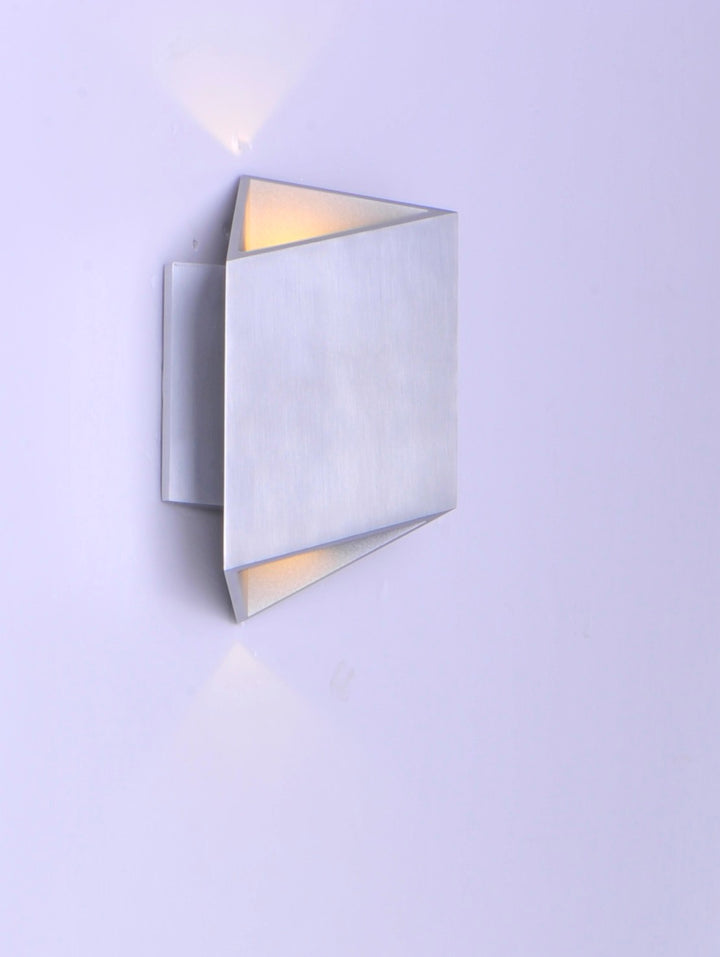 ET2 - E41373-SA - LED Outdoor Wall Sconce - Alumilux Facet - Satin Aluminum
