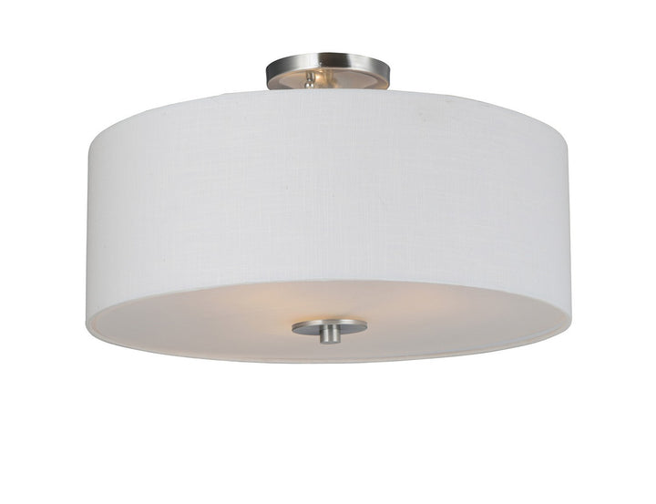 Maxim - 10014WLSN - Three Light Semi-Flush Mount - Bongo - Satin Nickel
