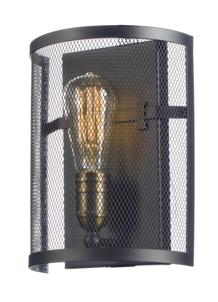 Palladium One Light Wall Sconce in Black / Natural Aged Brass - available from The Lighting Shoppe, trusted by Canadian homeowners