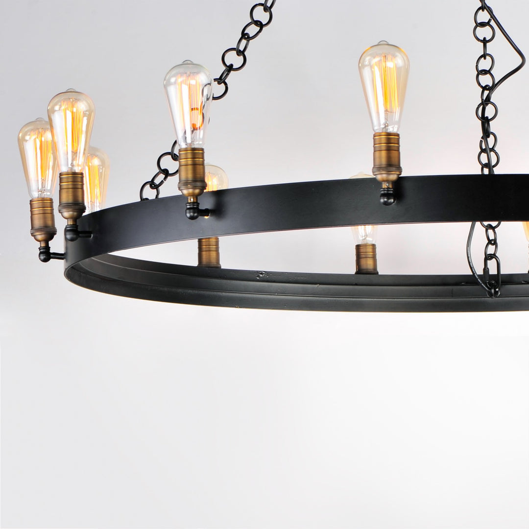 Maxim - 26276BKNAB - LED Chandelier - Noble - Black / Natural Aged Brass