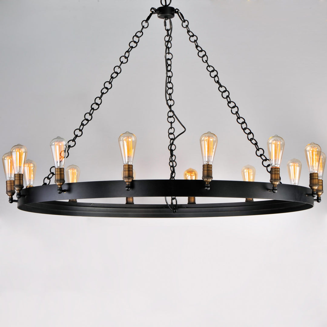 Maxim - 26276BKNAB - LED Chandelier - Noble - Black / Natural Aged Brass