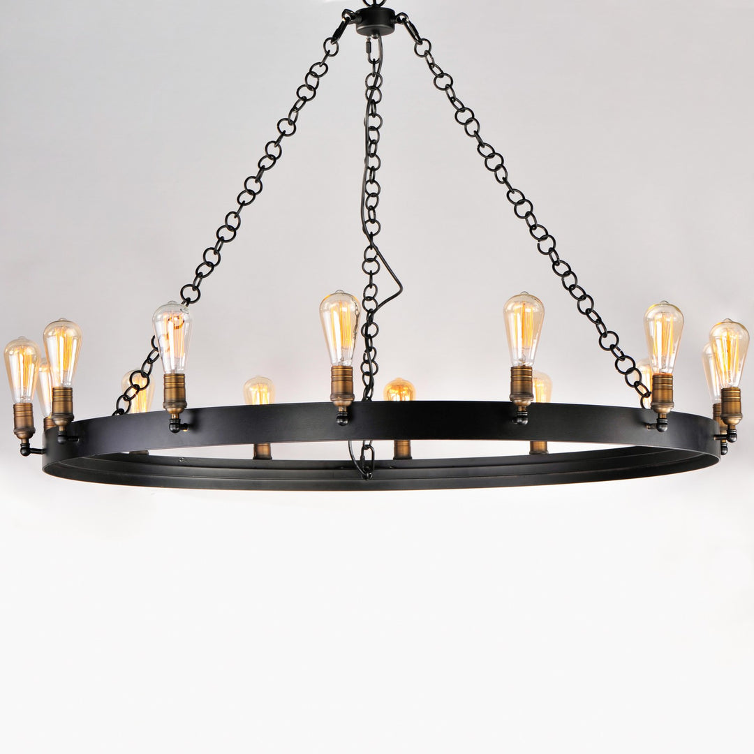 Maxim - 26276BKNAB - LED Chandelier - Noble - Black / Natural Aged Brass