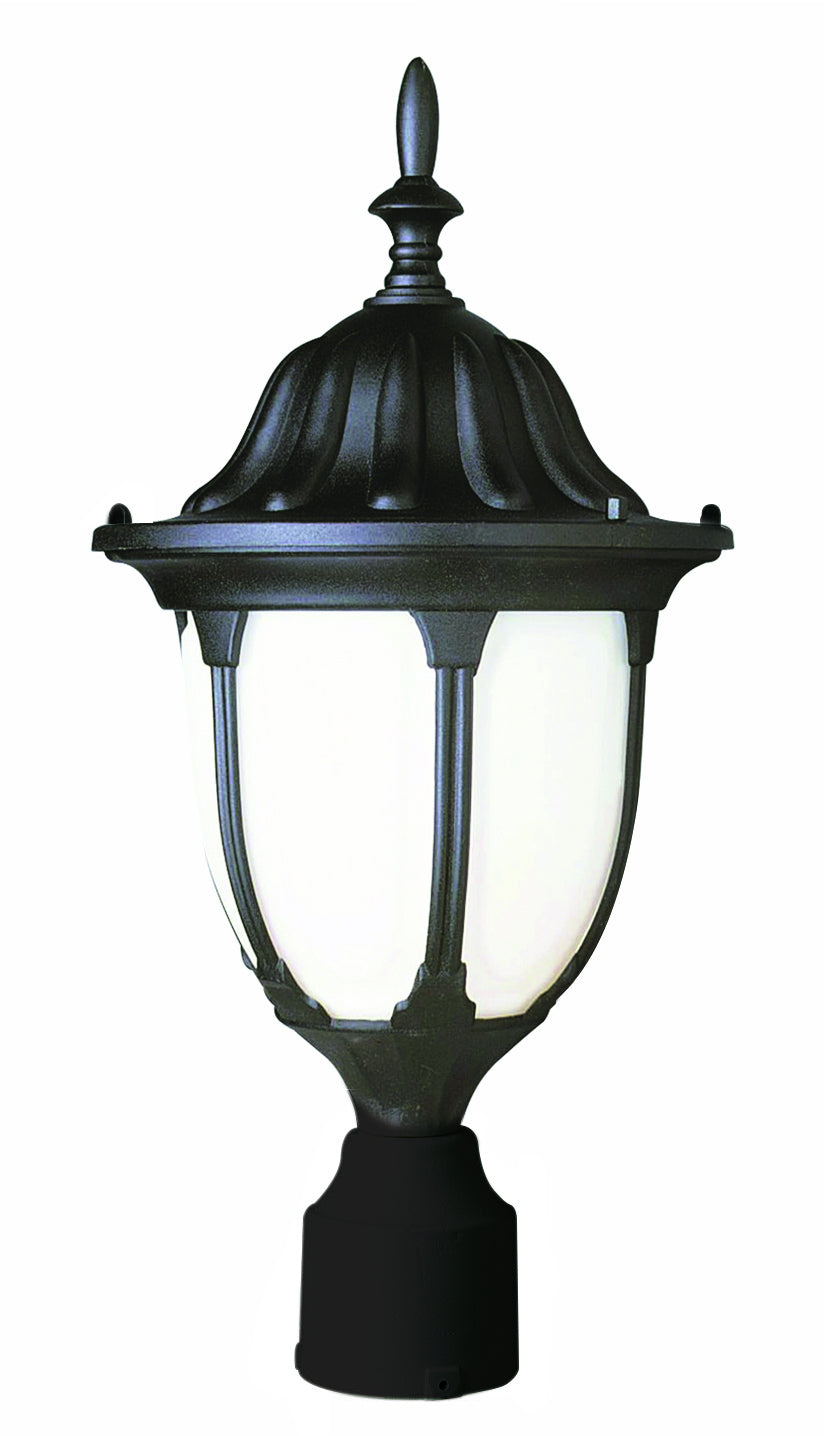 Hamilton One Light Postmount Lantern in Black - available from The Lighting Shoppe, trusted by Canadian homeowners