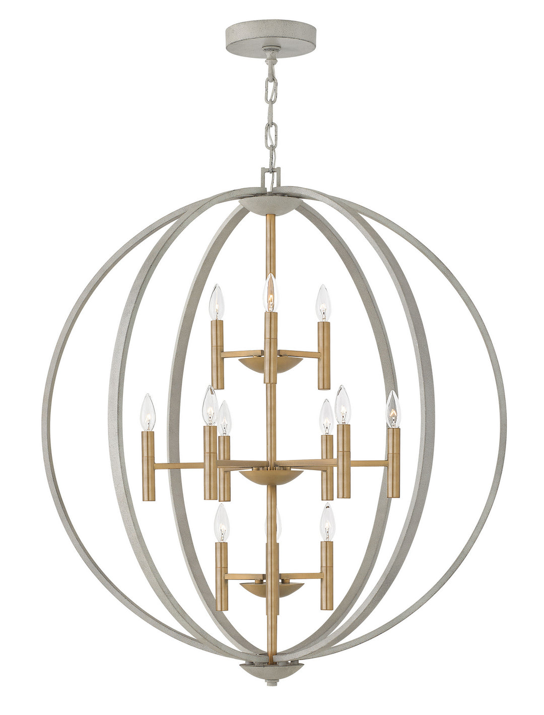 Hinkley Canada - 3469CG - LED Chandelier - Euclid - Cement Gray