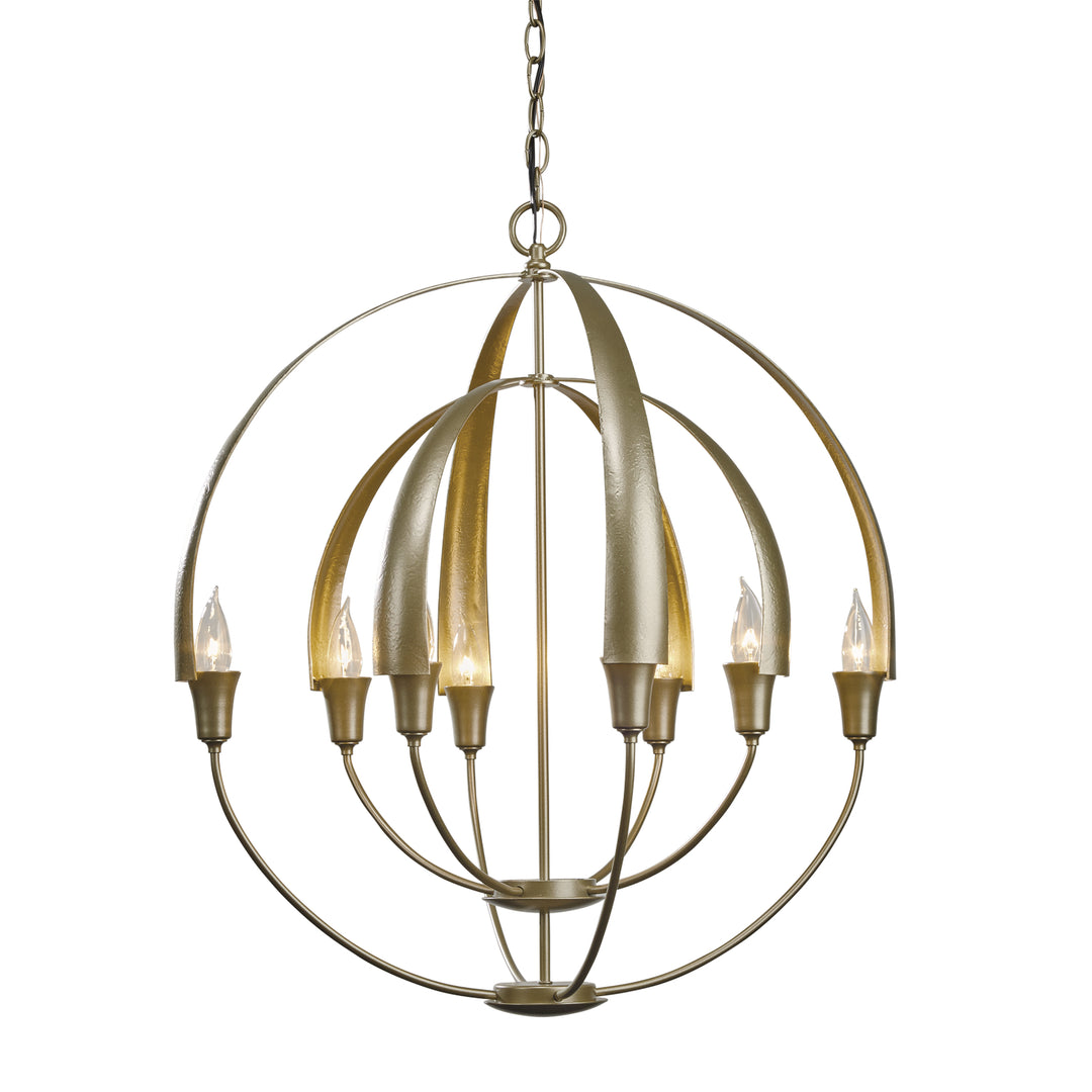 Hubbardton Forge Canada - 104205-SKT-84 - Eight Light Chandelier - Cirque - Soft Gold