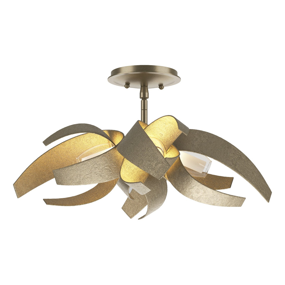 Corona Four Light Semi-Flush Mount in Soft Gold - available from The Lighting Shoppe, trusted by Canadian homeowners