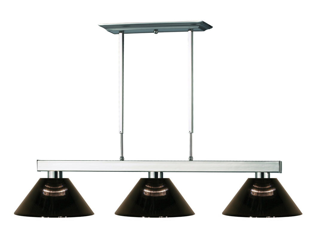 Z-Lite Canada - 152BN-ARS - Three Light Billiard - Players - Brushed Nickel