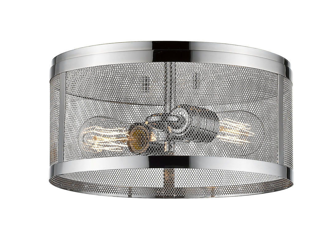 Meshsmith Two Light Flush Mount in Chrome - available from The Lighting Shoppe, trusted by Canadian homeowners