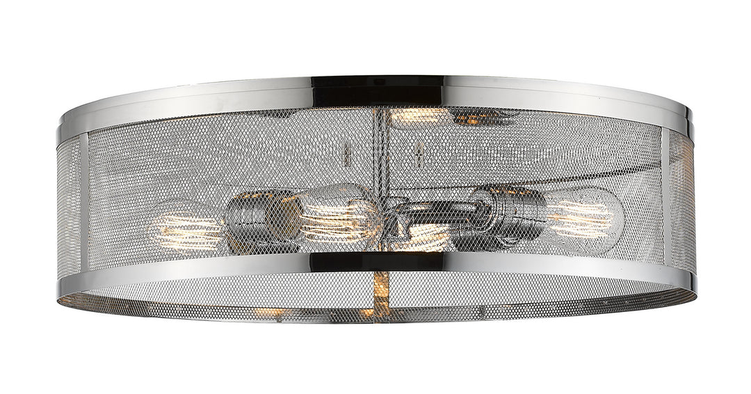 Meshsmith Four Light Flush Mount in Chrome - available from The Lighting Shoppe, trusted by Canadian homeowners