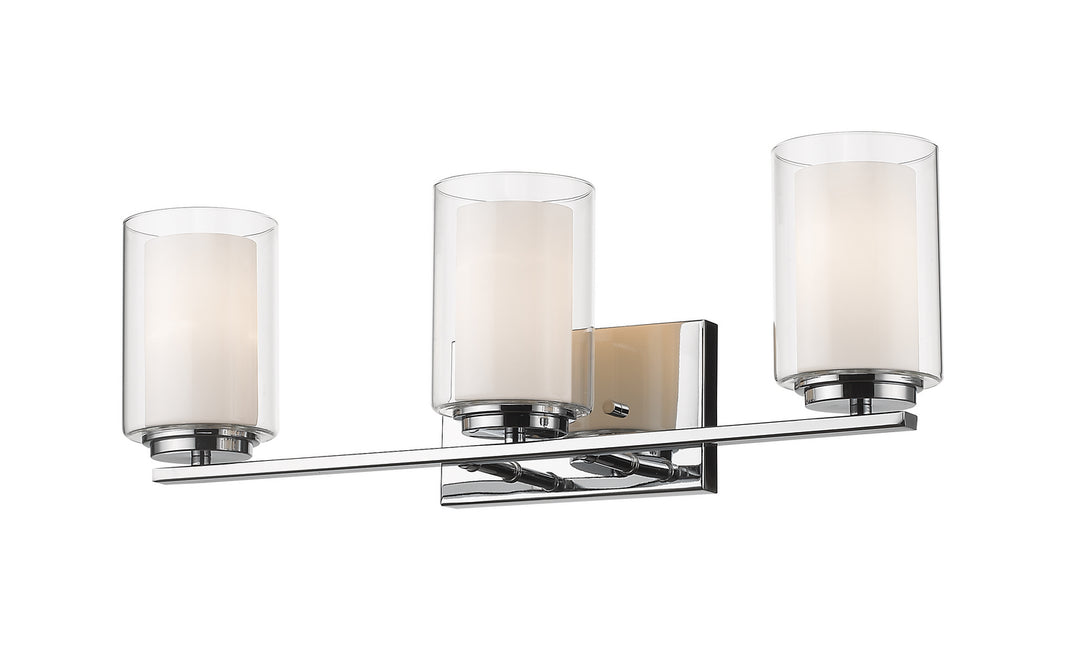 Willow Three Light Vanity in Chrome - available from The Lighting Shoppe, trusted by Canadian homeowners