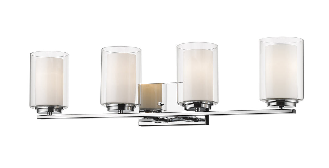 Willow Four Light Vanity in Chrome - available from The Lighting Shoppe, trusted by Canadian homeowners