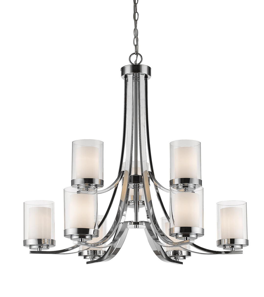 Willow Nine Light Chandelier in Chrome - available from The Lighting Shoppe, trusted by Canadian homeowners