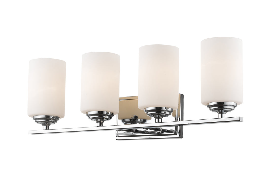 Bordeaux Four Light Vanity in Chrome - available from The Lighting Shoppe, trusted by Canadian homeowners