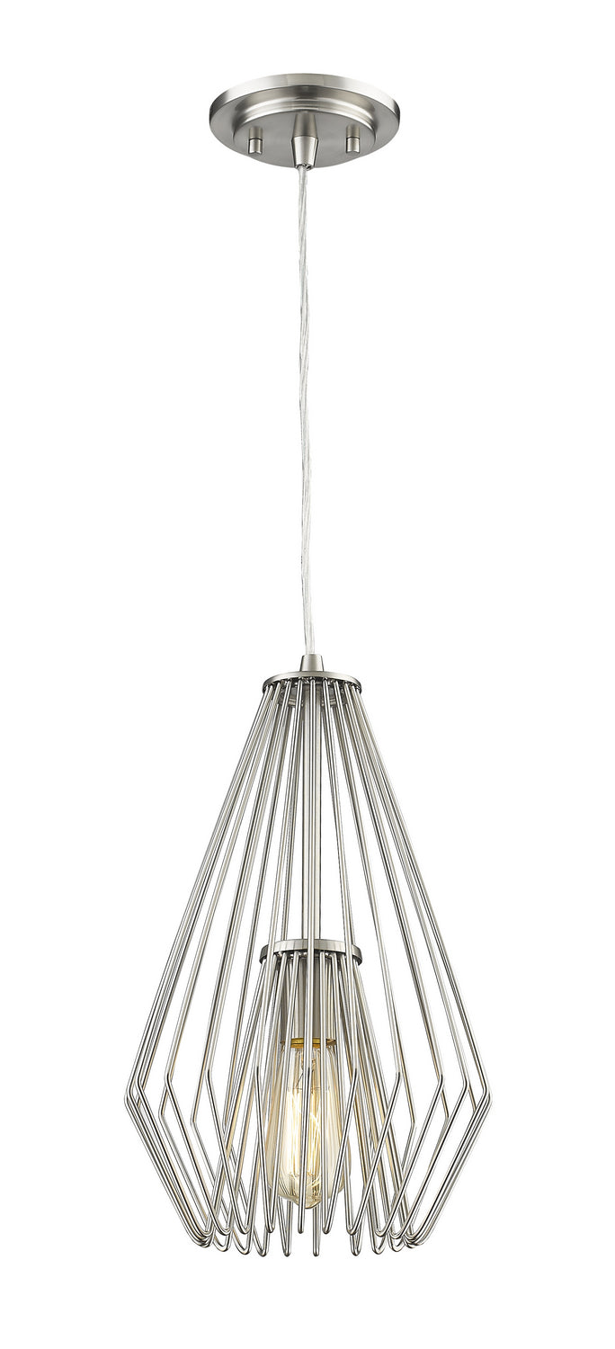 Quintus One Light Pendant in Brushed Nickel - available from The Lighting Shoppe, trusted by Canadian homeowners