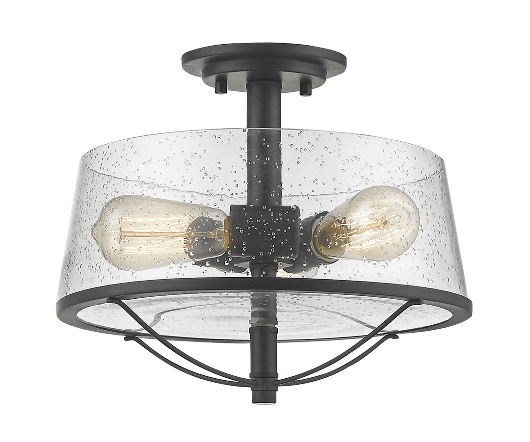 Mariner Three Light Semi Flush Mount in Bronze - available from The Lighting Shoppe, trusted by Canadian homeowners