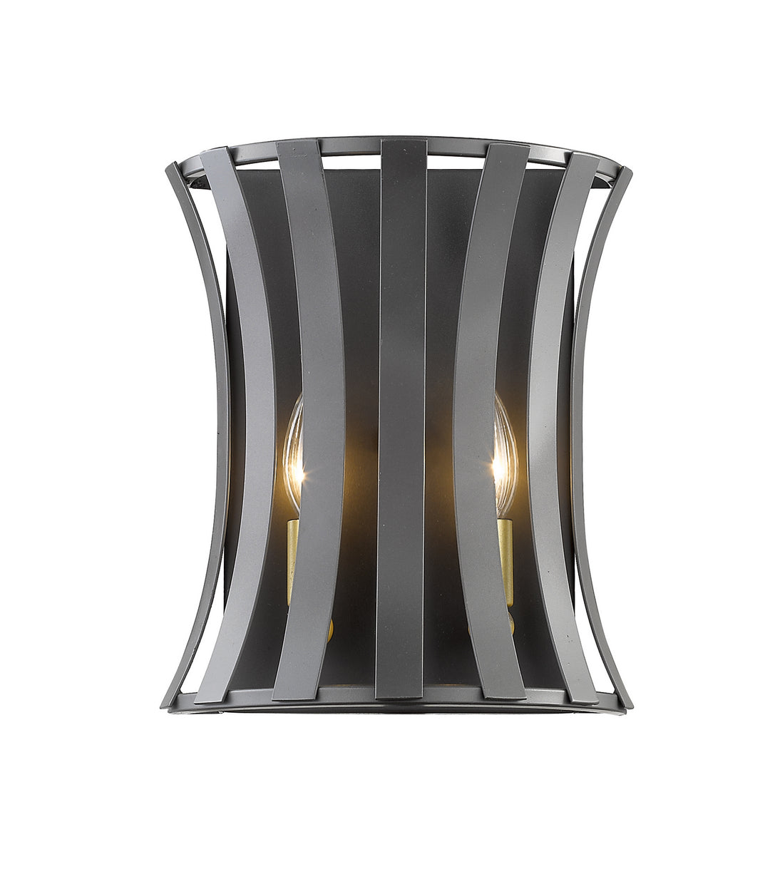 Geist Two Light Wall Sconce in Bronze Gold - available from The Lighting Shoppe, trusted by Canadian homeowners