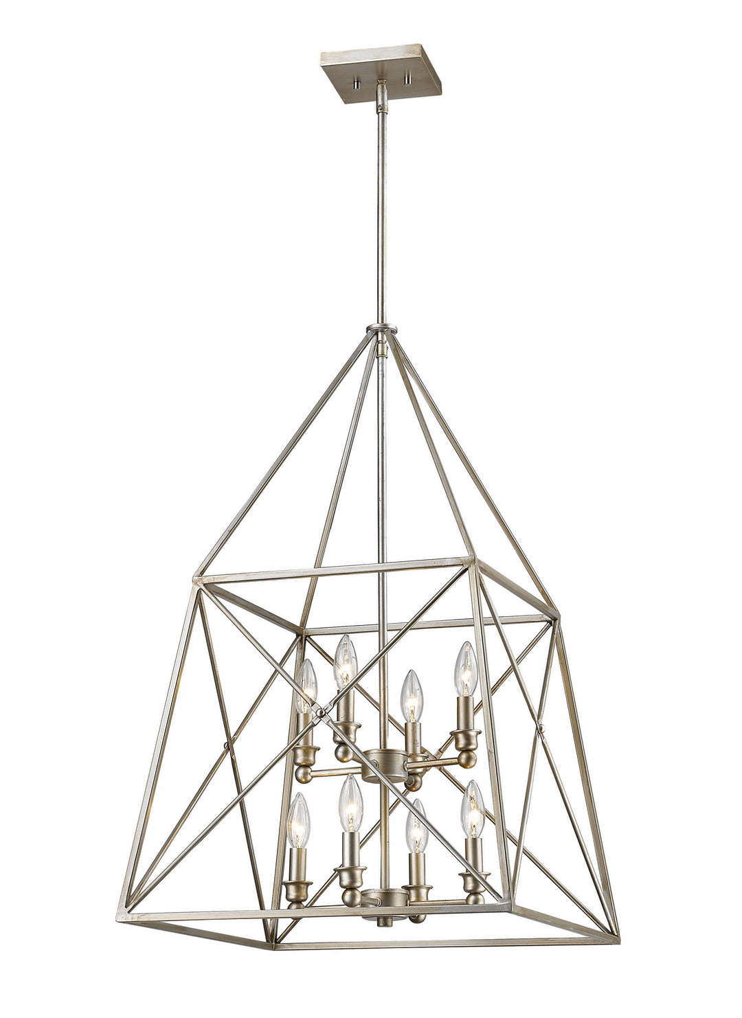 Z-Lite Canada - 447-8AS - Eight Light Chandelier - Trestle - Antique Silver