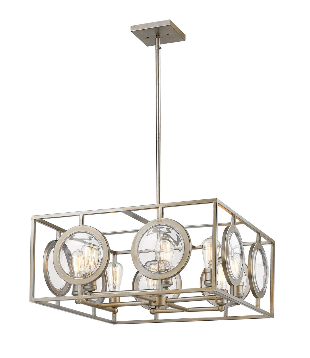 Port Eight Light Chandelier in Antique Silver - available from The Lighting Shoppe, trusted by Canadian homeowners