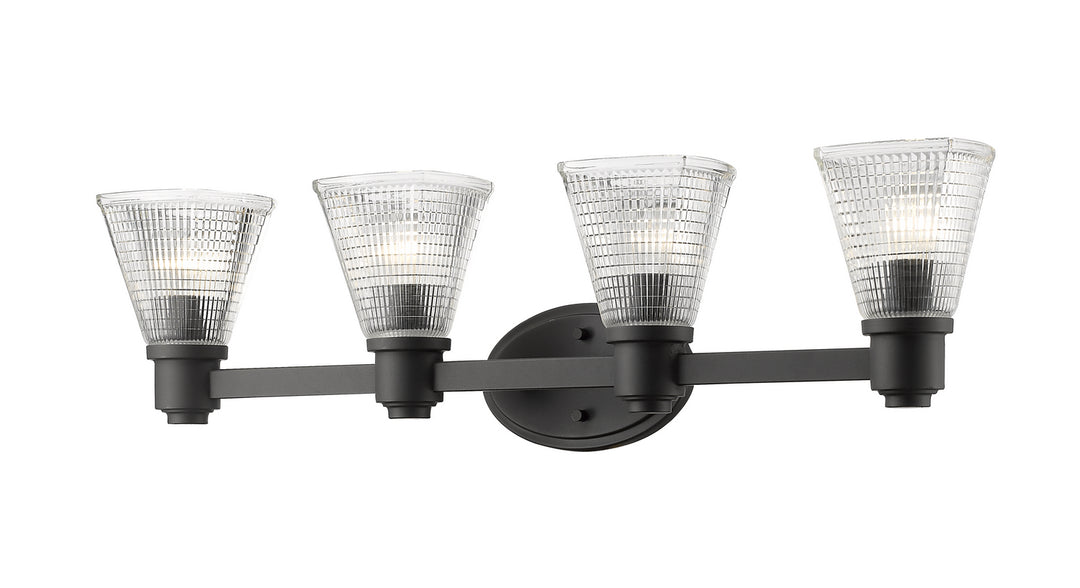 Intrepid Four Light Vanity in Bronze - available from The Lighting Shoppe, trusted by Canadian homeowners