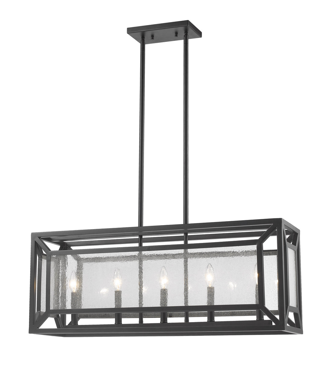 Braum Five Light Linear Chandelier in Bronze - available from The Lighting Shoppe, trusted by Canadian homeowners