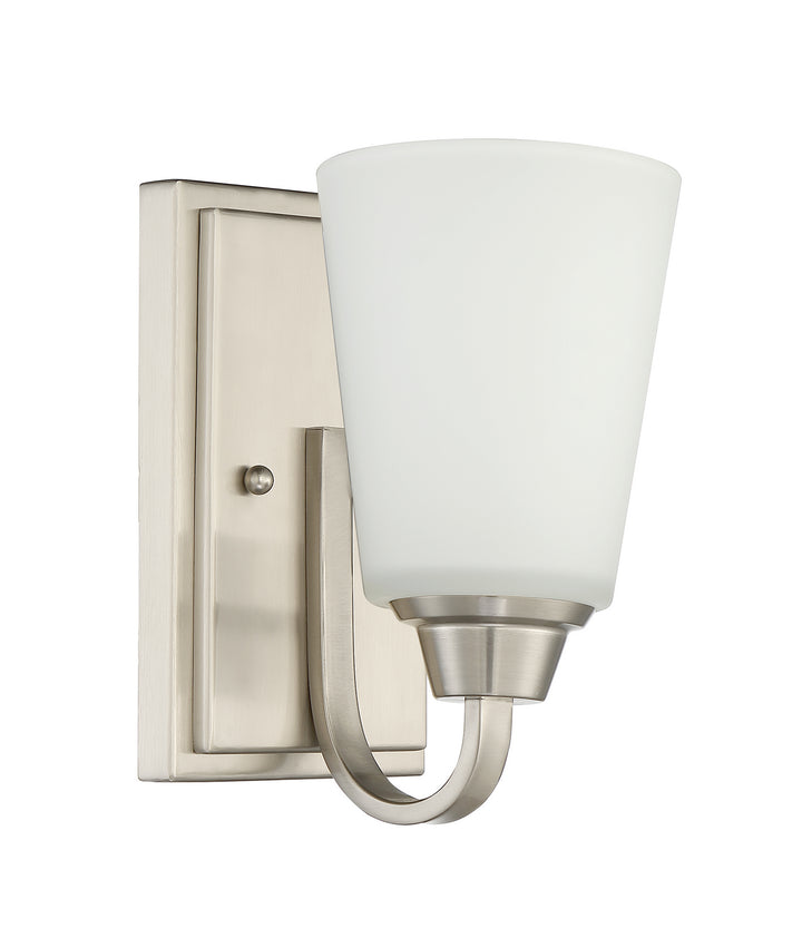 Grace One Light Wall Sconce in Brushed Polished Nickel - available from The Lighting Shoppe, trusted by Canadian homeowners