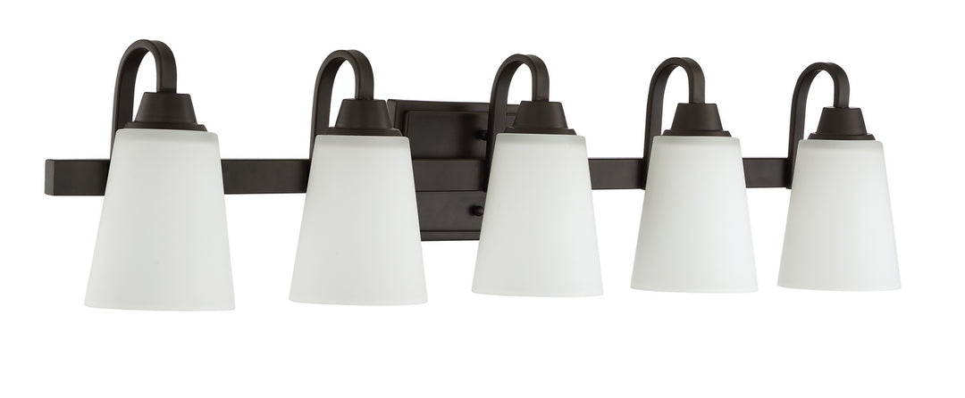 Grace Five Light Vanity in Espresso - available from The Lighting Shoppe, trusted by Canadian homeowners