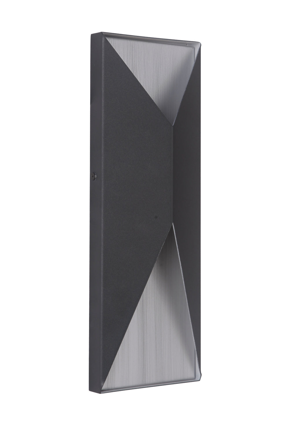 Peak LED Outdoor Pocket Sconce in Textured Black / Brushed Aluminum - available from The Lighting Shoppe, trusted by Canadian homeowners