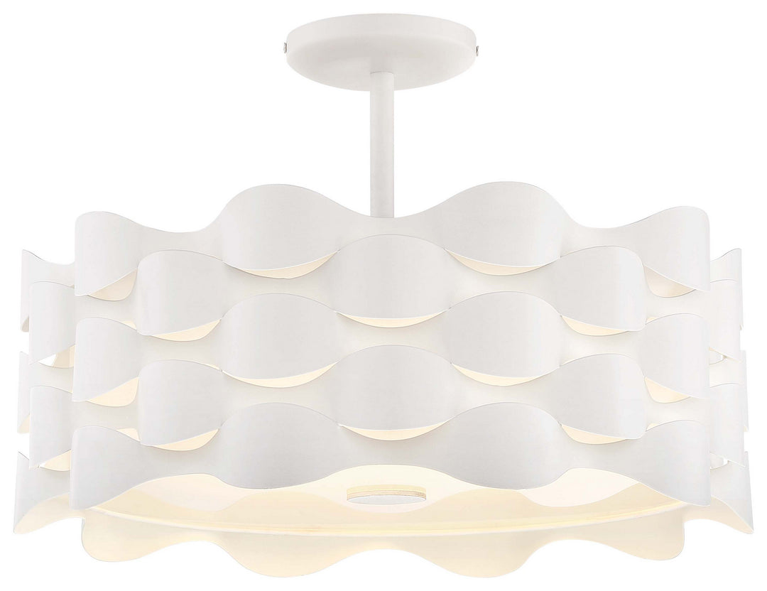 Coastal Current LED Semi Flush Mount in Sand White - available from The Lighting Shoppe, trusted by Canadian homeowners
