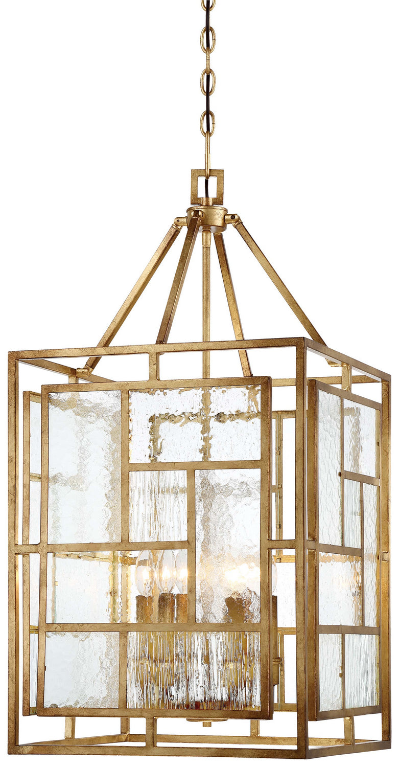 Edgemont Park Six Light Pendant in Pandora Gold Leaf - available from The Lighting Shoppe, trusted by Canadian homeowners