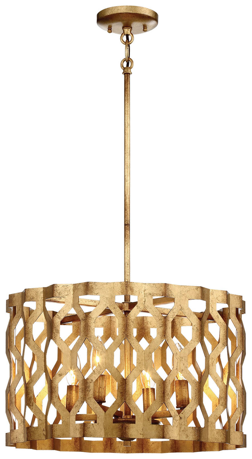 Coronade Four Light Pendant in Pandora Gold Leaf - available from The Lighting Shoppe, trusted by Canadian homeowners