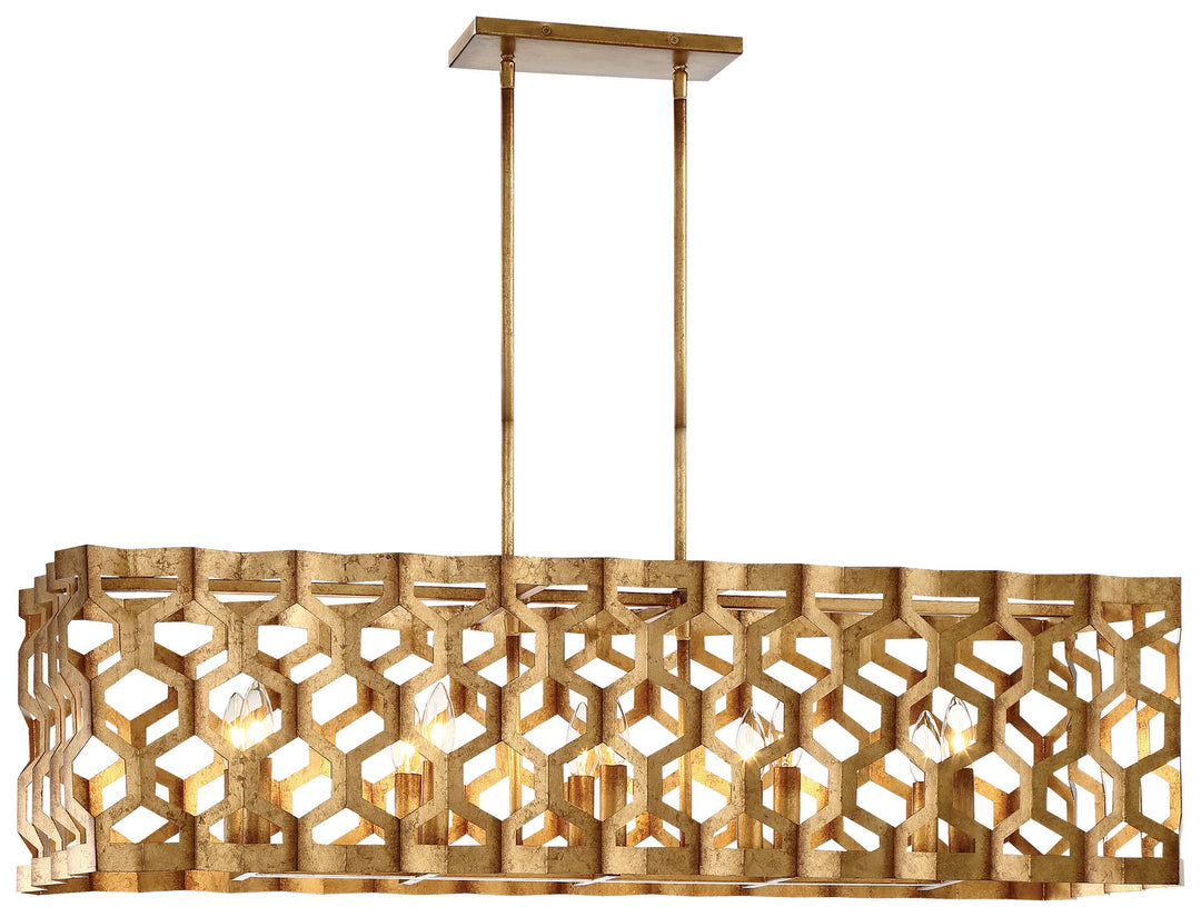 Coronade Ten Light Island Pendant in Pandora Gold Leaf - available from The Lighting Shoppe, trusted by Canadian homeowners