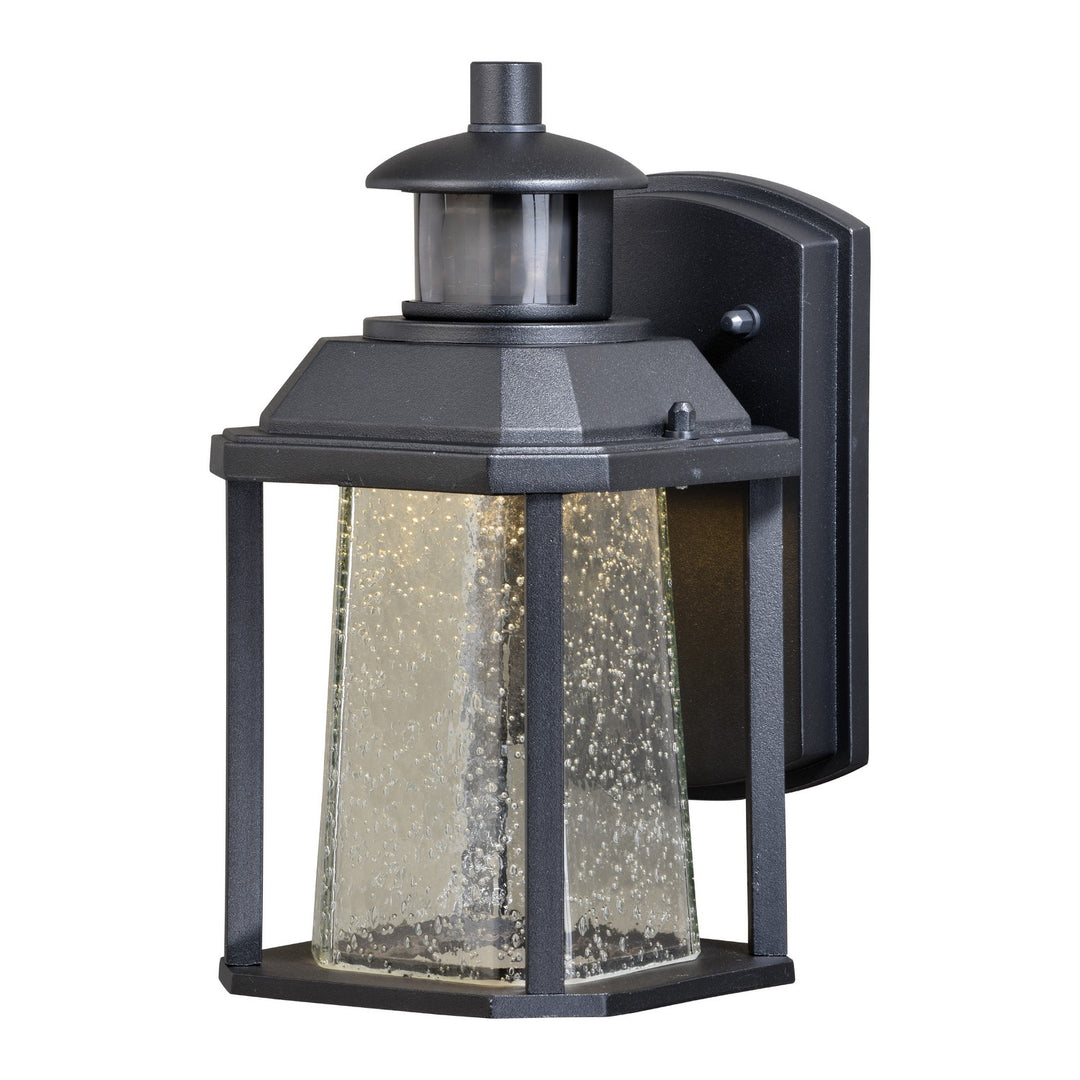 Freeport LED Motion Sensor Dusk to Dawn Outdoor Wall Light in Textured Black