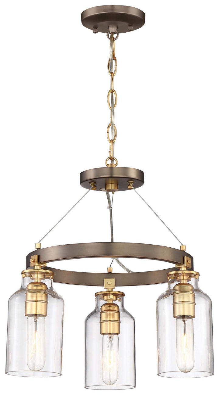 Minka-Lavery - 4553-588 - Three Light Semi Flush (Convertible To Pendant) - Morrow - Bronze