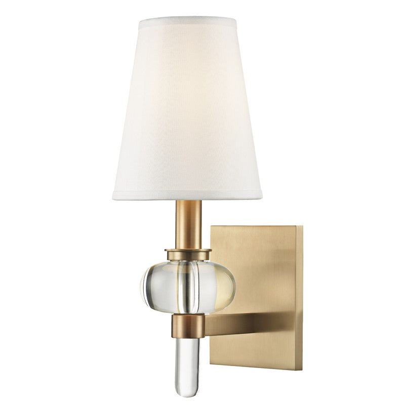 Hudson Valley Canada - 1900-AGB - One Light Wall Sconce - Luna - Aged Brass