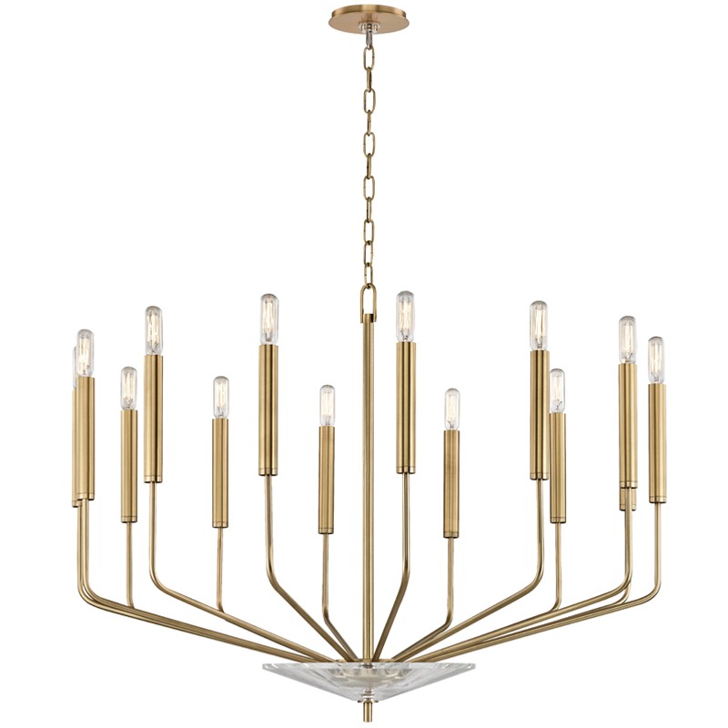 Gideon 14 Light Chandelier in Aged Brass - available from The Lighting Shoppe, trusted by Canadian homeowners