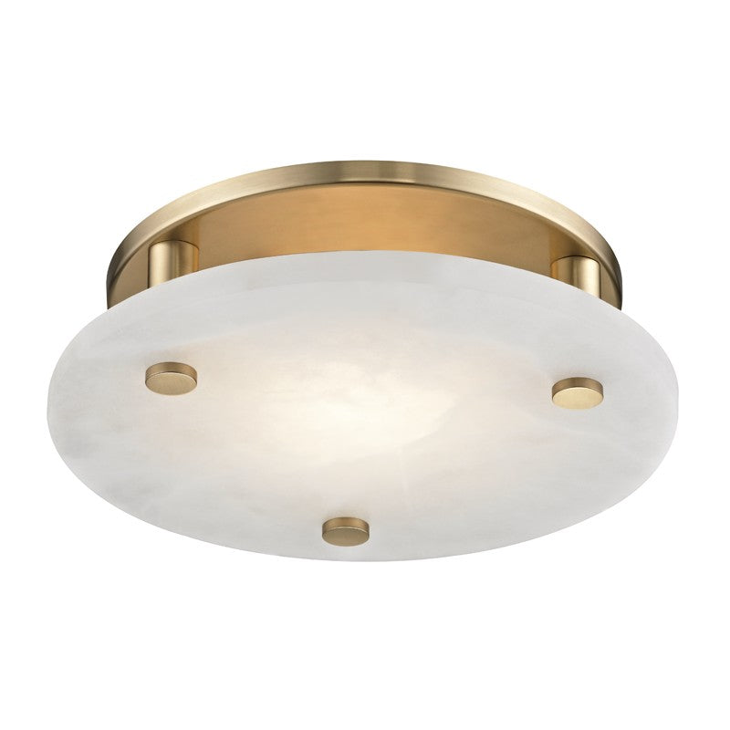 Croton LED Flush Mount in Aged Brass - available from The Lighting Shoppe, trusted by Canadian homeowners