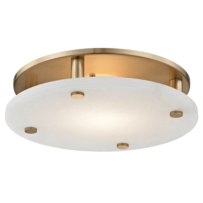 Croton LED Flush Mount in Aged Brass - available from The Lighting Shoppe, trusted by Canadian homeowners