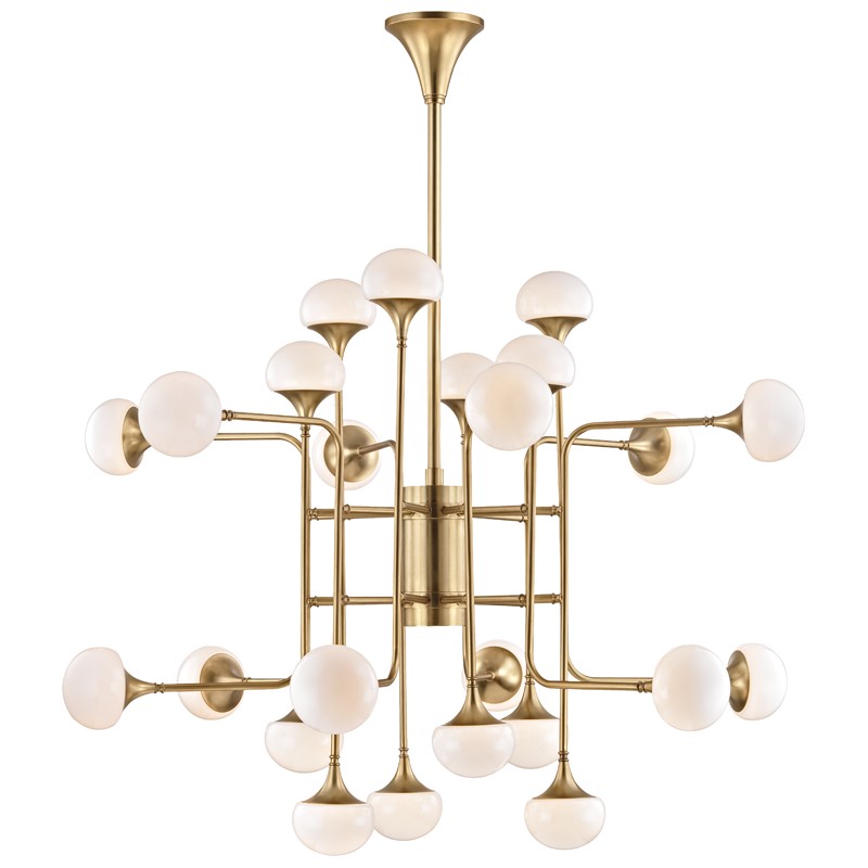 Fleming LED Chandelier in Aged Brass - available from The Lighting Shoppe, trusted by Canadian homeowners